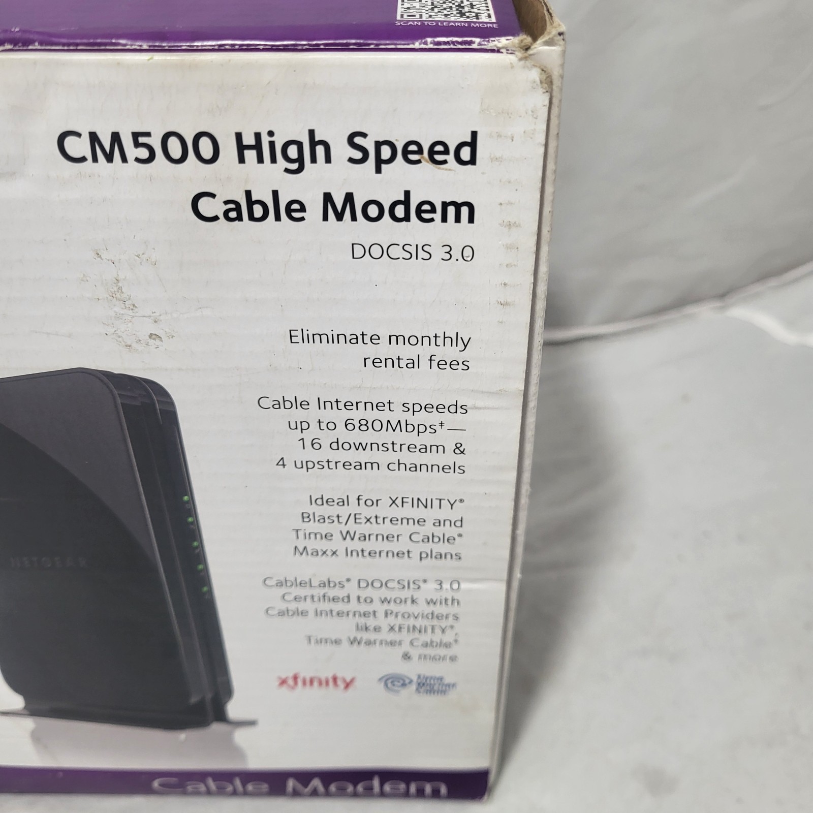 NETGEAR Cm500-1aznas 16×4 DOCSIS 3.0 Cable Modem Max Download Speeds of 686mbps