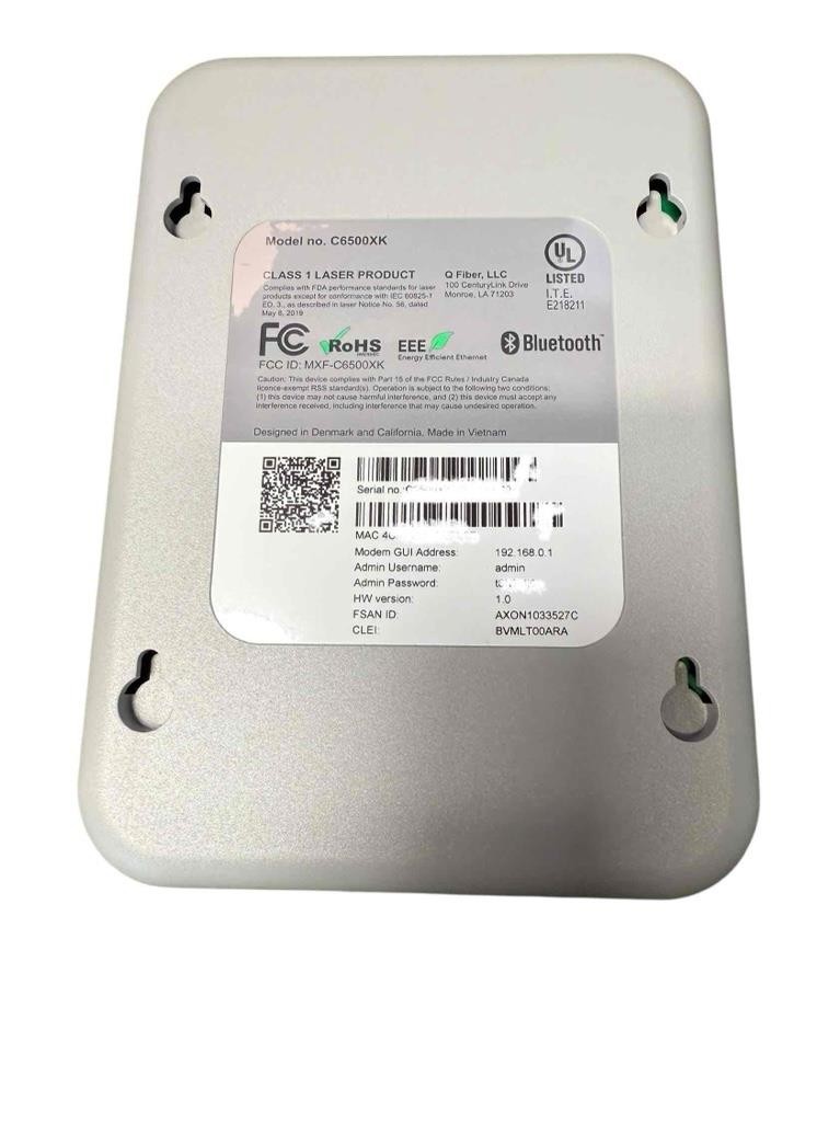 NEW Quantum Fiber Internet C6500XK Fiber Modem Router