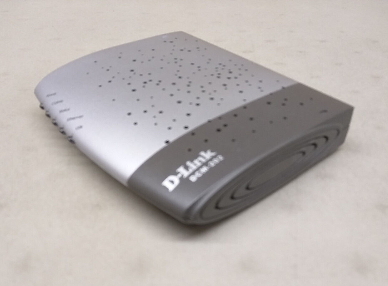 D-Link DCM-202 Cable Modem EUC Ethernet USB Stand CD-ROM