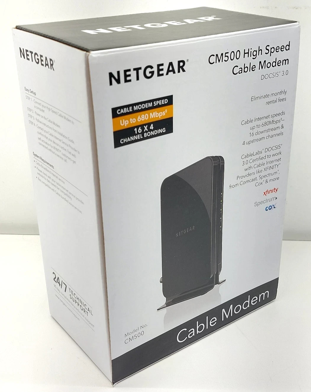 NETGEAR CM500 High Speed Cable Modem – Open Box / Never Used (DOCSIS 3.0)