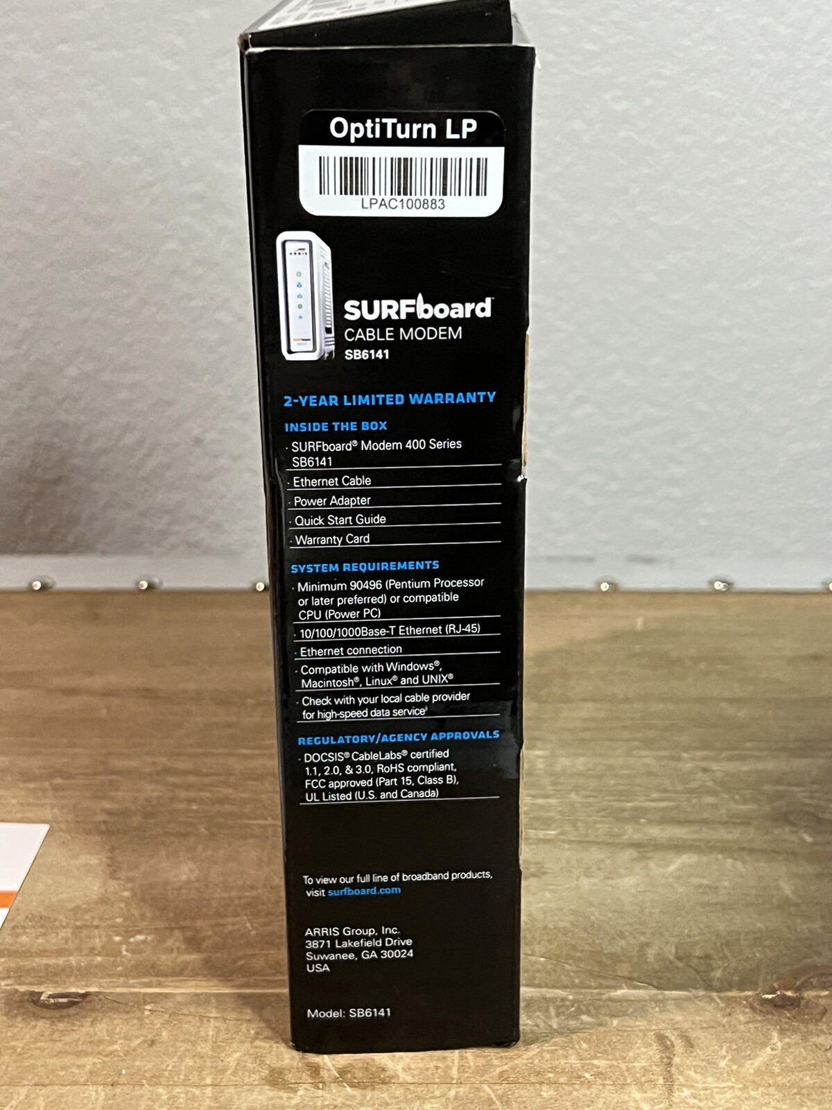 Arris Surfboard Cable Modem 400 Series Model SB6141 DOCSIS 3.0 Certified