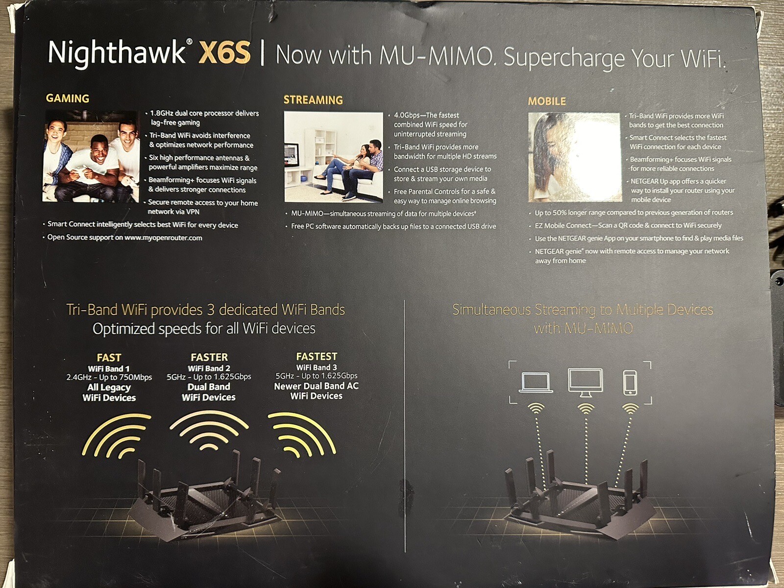 NETGEAR CM600-1AZNAS 960Mbps DOCSIS 3.0 Cable Modem & NETGEAR Nighthawk X6s