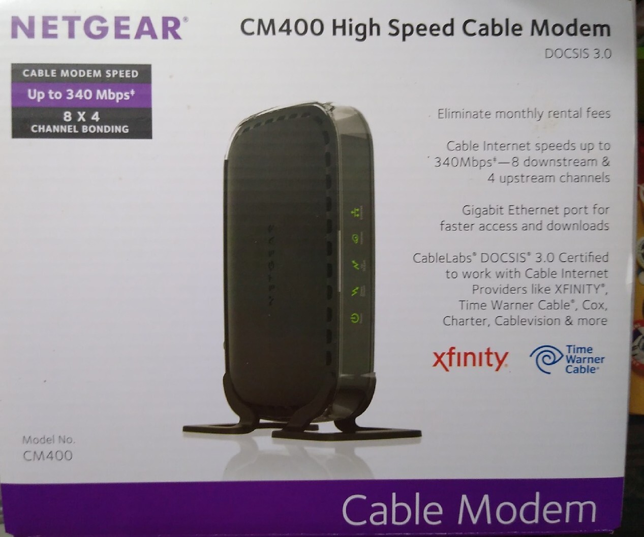 Netgear DOCSIS 30 (CM400-100NAS) 340 Mbps
