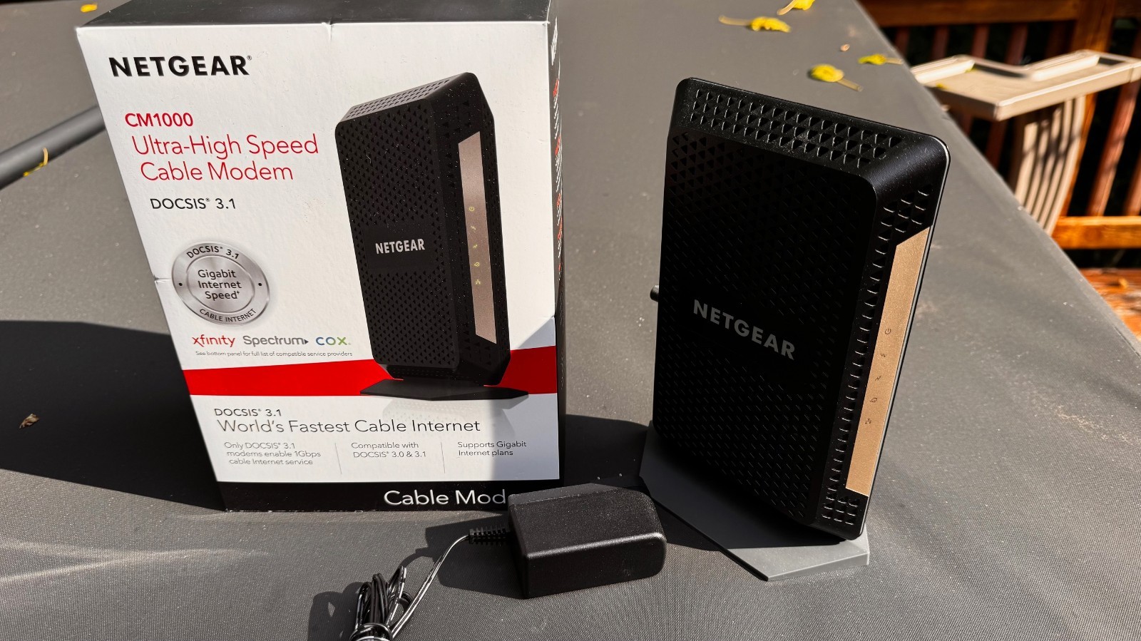 NETGEAR CM1000-100NAS DOCSIS 3.1 Gigabit Cable Modem. Max speeds of 1.0 Gbps,