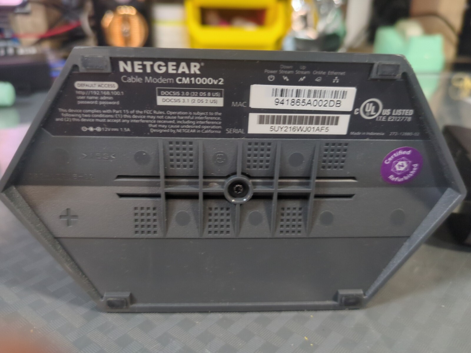 NETGEAR CM1000V2 Nighthawk DOCSIS 3.1 Cable Modem *Pre-owned* #D1