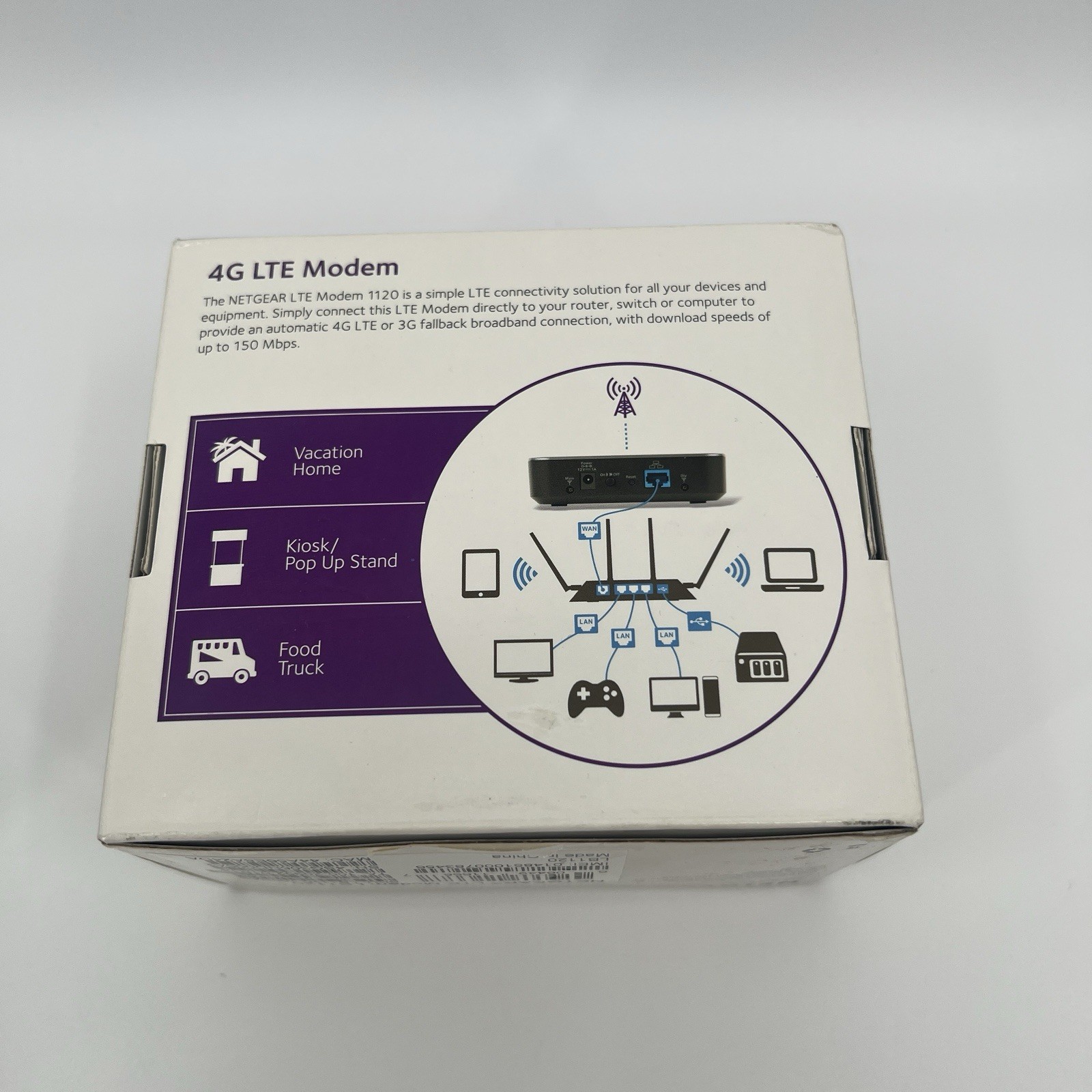 Netgear LB1120 4G LTE Broadband Modem 150Mbps Ethernet Network Device