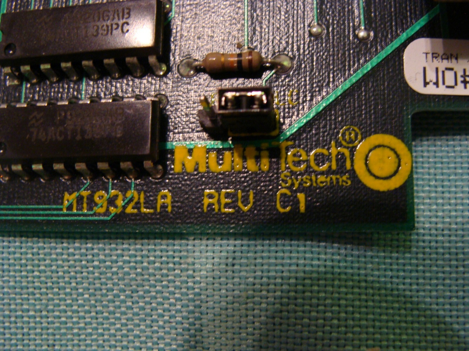 Vintage Multitech Systems MT932LA Rev C1 960 Baud Modem Circuit Board