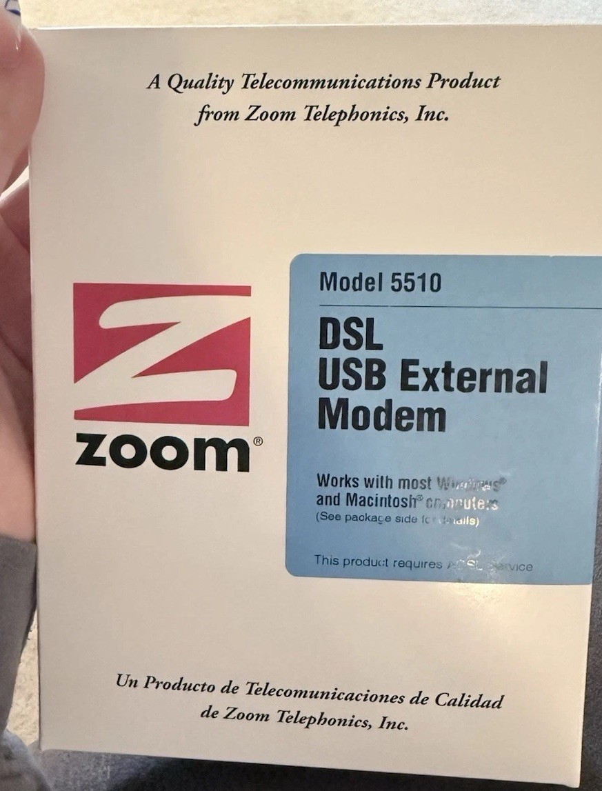 Zoom DSL USB External Moden Model 5510