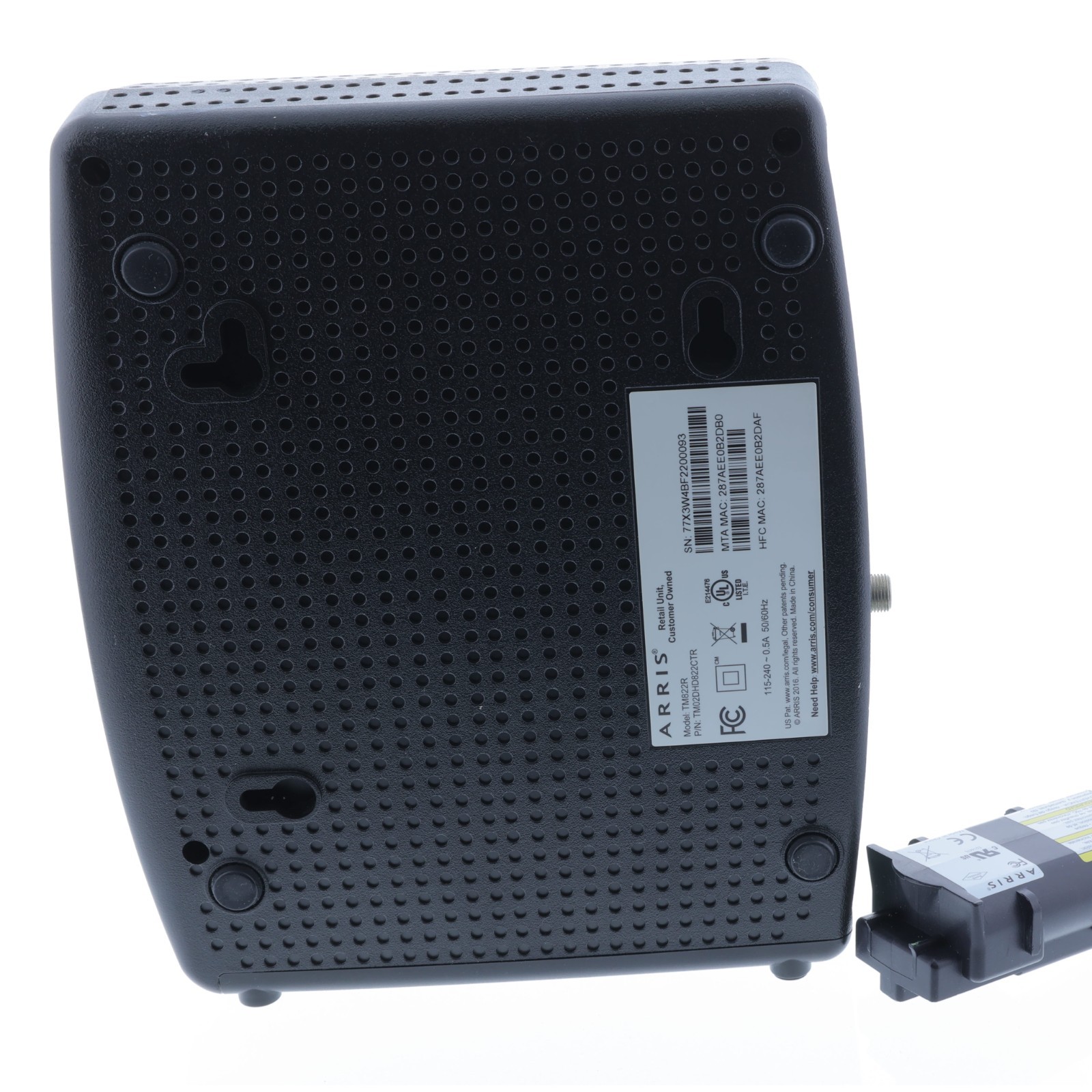 Arris TM822R DOCSIS 3.0 Voice Cable Modem w/ Backup Battery – Used, Great Shape