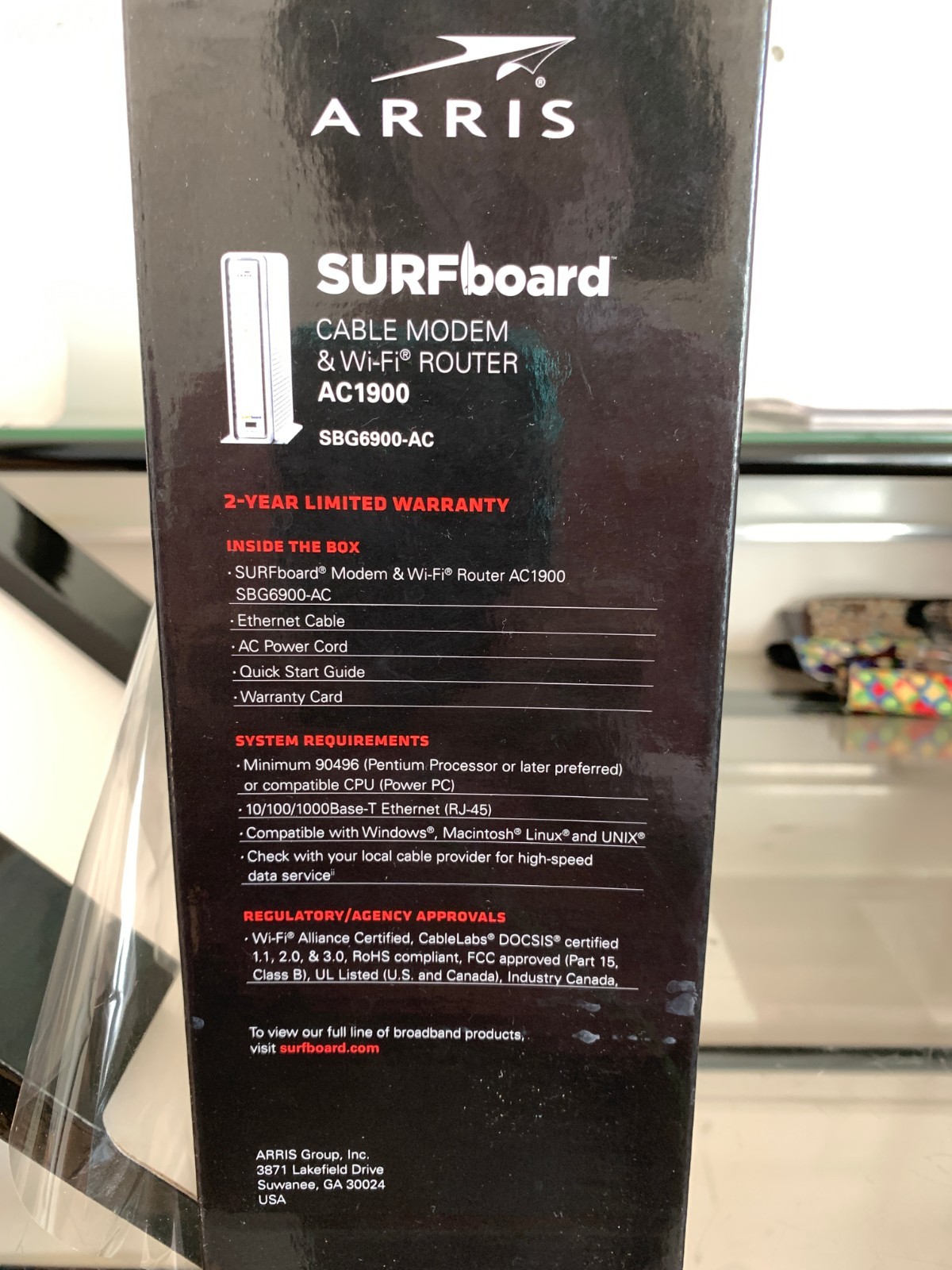 ARRIS SURFboard SBG6900-AC Cable Modem & Wi-Fi Router #AC1900