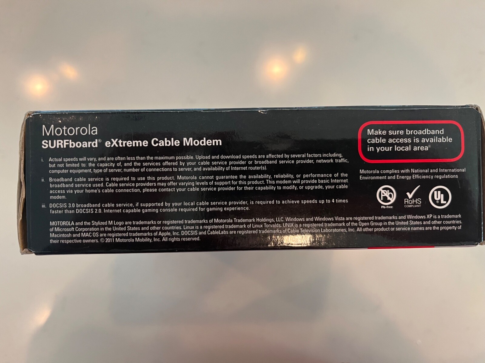 🚩 MOTOROLLA SURFboard eXtreme Cable Modem S86121 Black