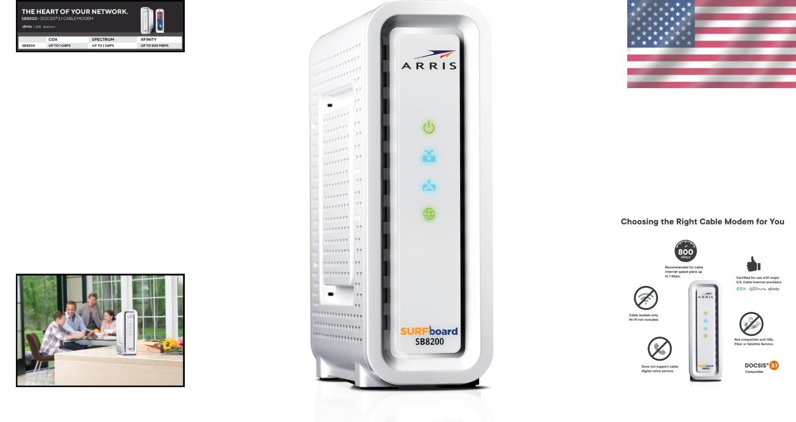 Compact SB8200-RB DOCSIS 3.1 Cable Modem – 1 Gbps for Seamless Online Experience