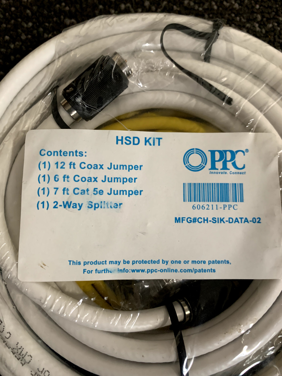 PPC HSD Kit Coax Jumper Size 12-Ft