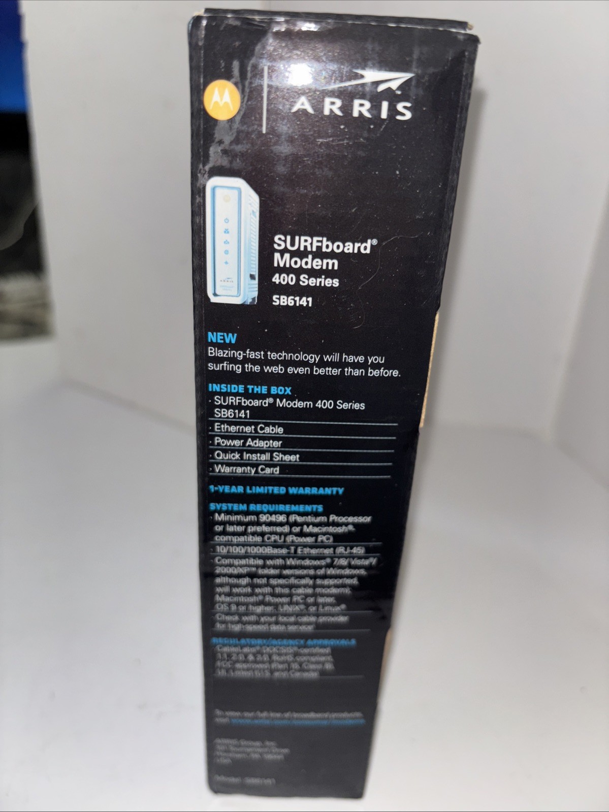 Motorola Arris SURFboard Modem 400 Series SB6141 343 Mbps DOCSIS 3.0 Ethernet