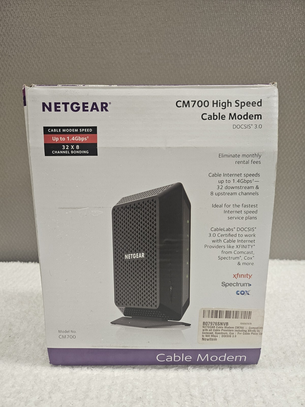 NETGEAR CM700-100NAS Cable Modem In Box