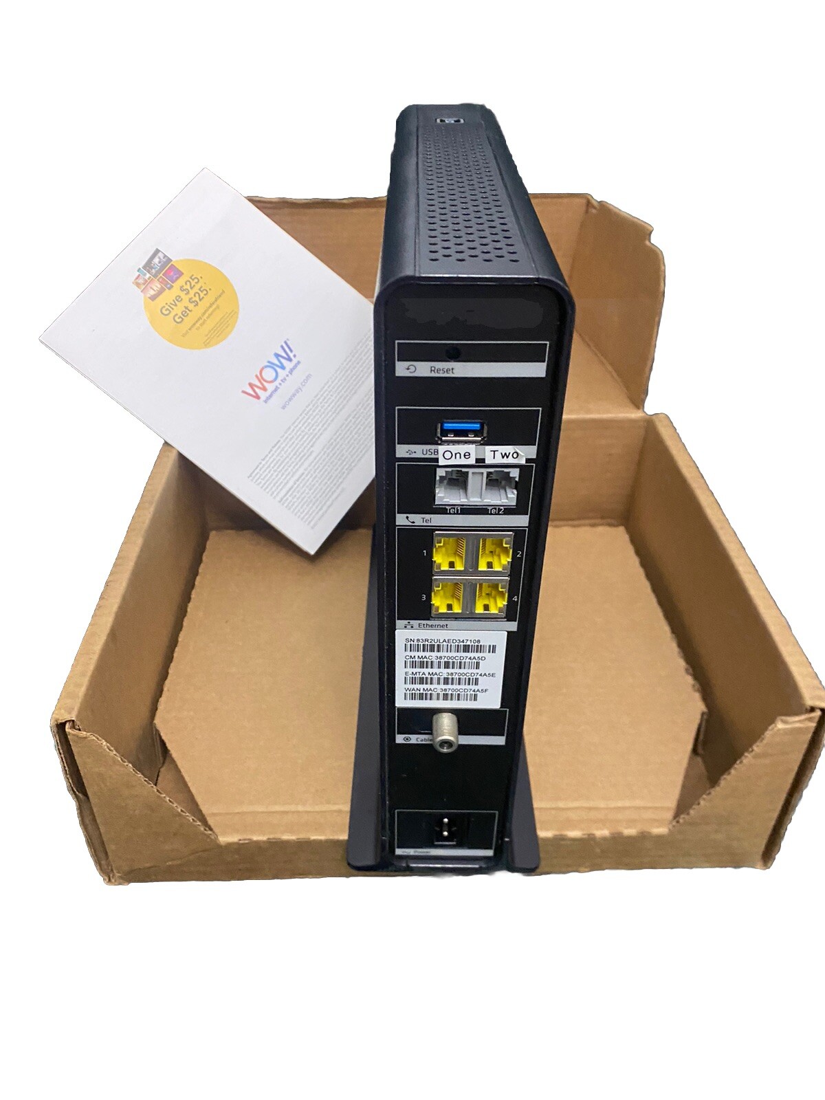 ARRIS Touchstone TG2472G Cable Voice Gateway Modem 24×8 DOCSIS 3.0 Gateway W/AC