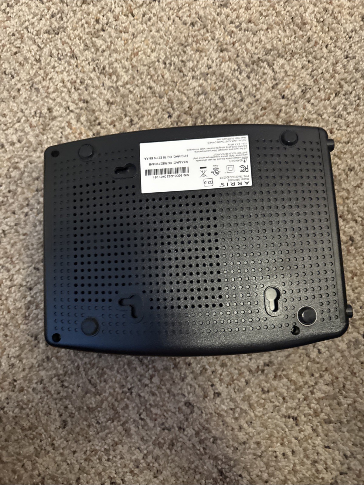 ARRIS SBV3202 DOCSIS 3.0 Voice Cable Modem Black