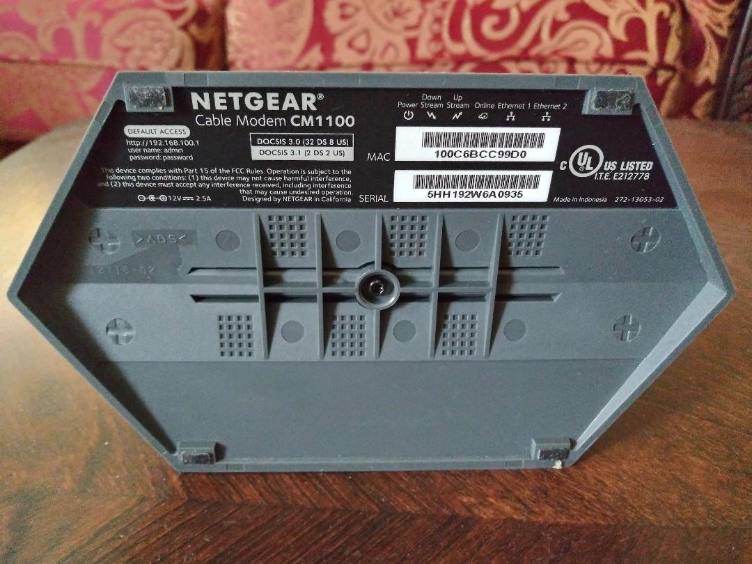 NETGEAR Nighthawk CM1100 Cable Modem