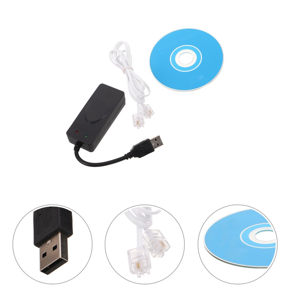 Fax Modem Dual Usb Connection External Compact Networking Device