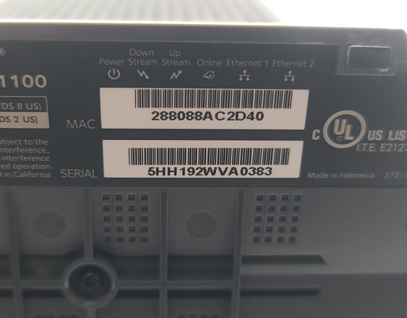 Netgear Nighthawk CM1100 DOCSIS 3.1 Multi-Gig Cable Modem – USED