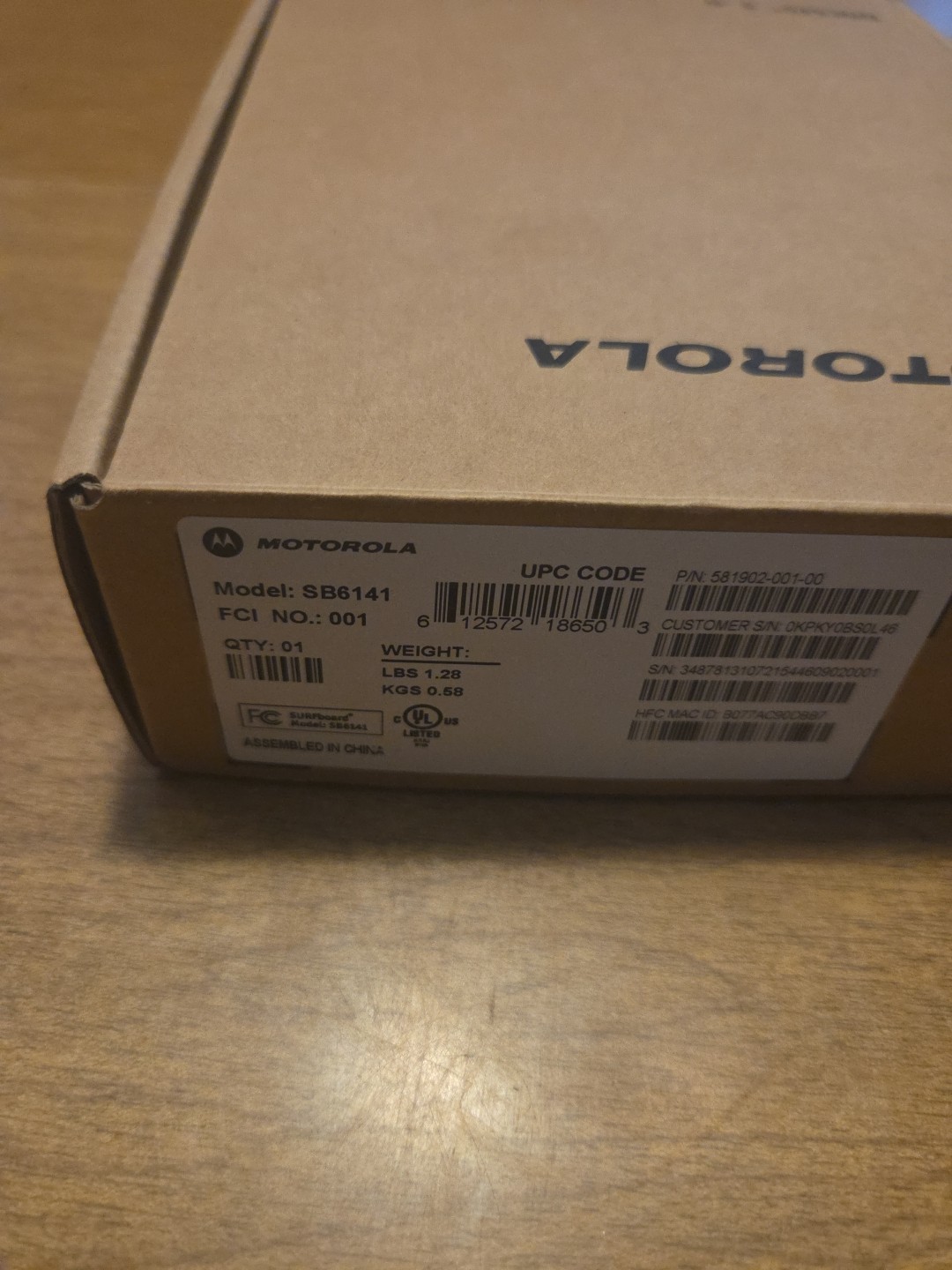 Motorola SB6141 Surfboard Extreme DOCSIS 3.0 Cable Modem, 300 MBPS