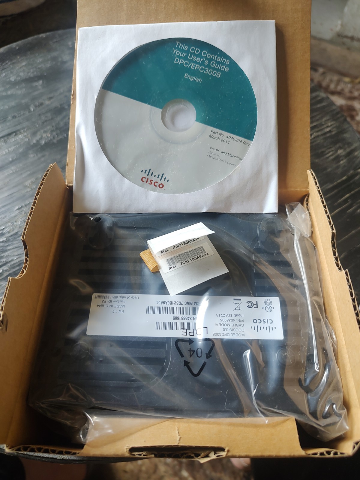 Cisco DPC3008 Advanced DOCSIS 3.0 Cable Modem