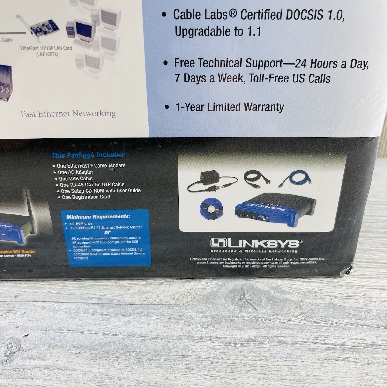 Linksys BEFCMU10 Cable Modem with Cable and USB and Ethernet Connections SEALED