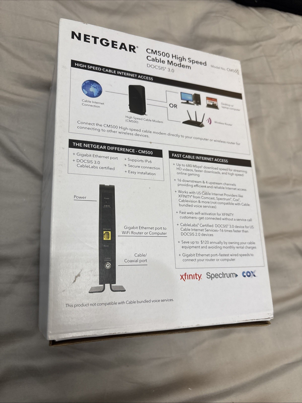 NETGEAR CM500 (CM500100NAS) 680 Mbps – Black