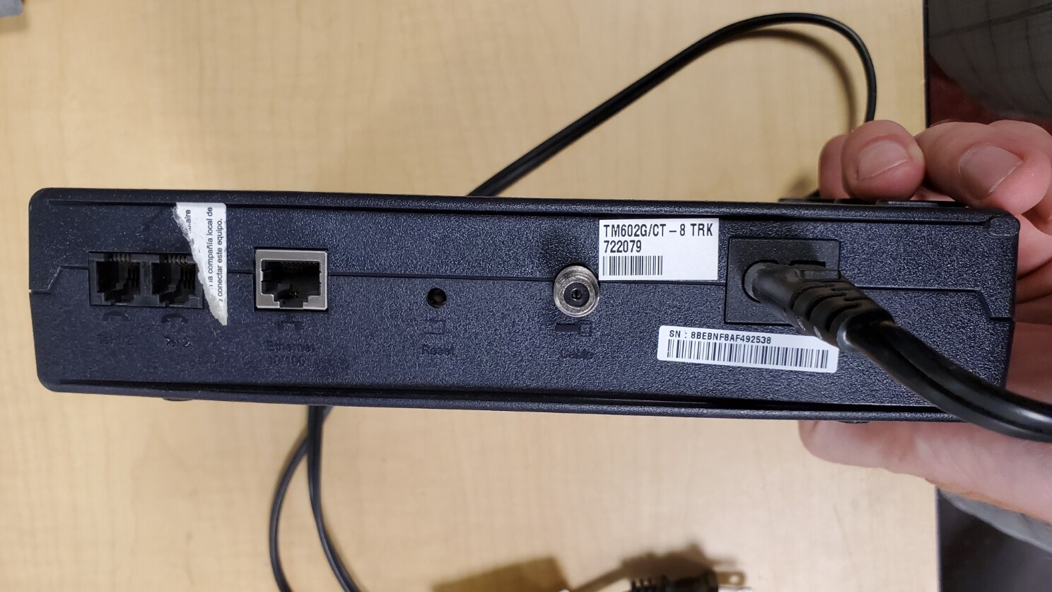 Arris TM602G/CT Modem