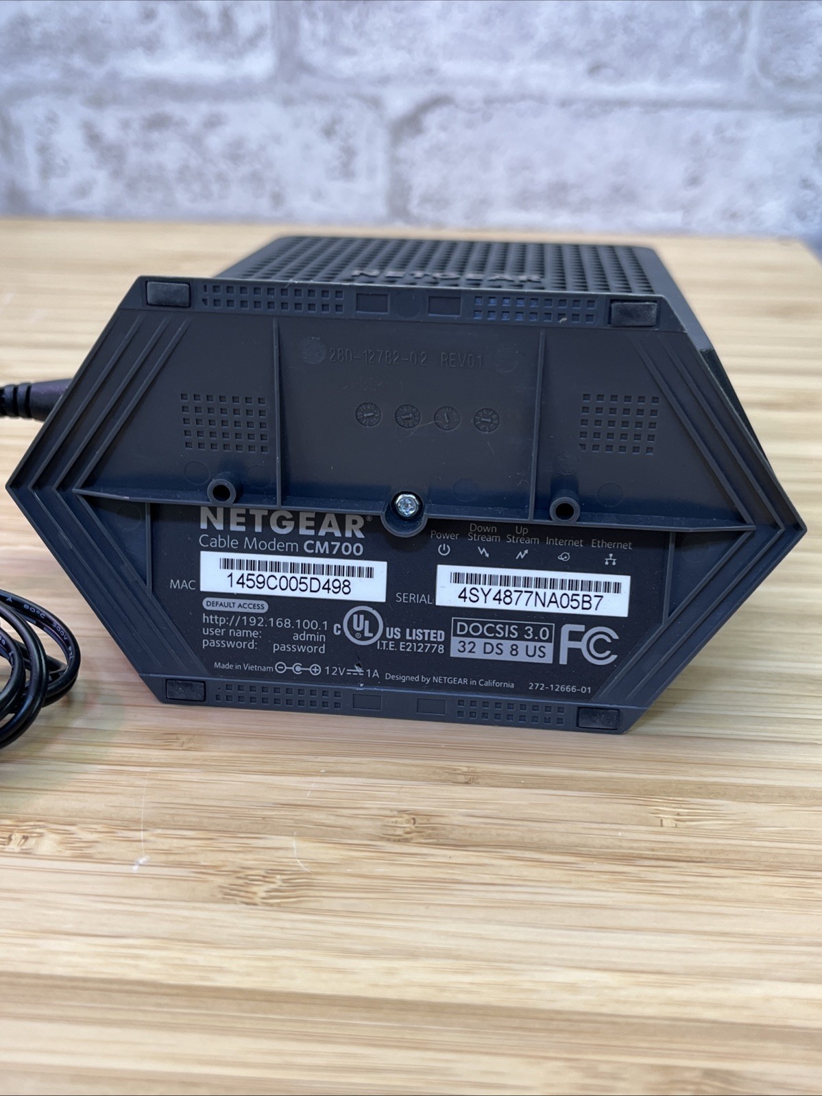 Netgear CM700 High Speed Cable Modem Docsis 3.0