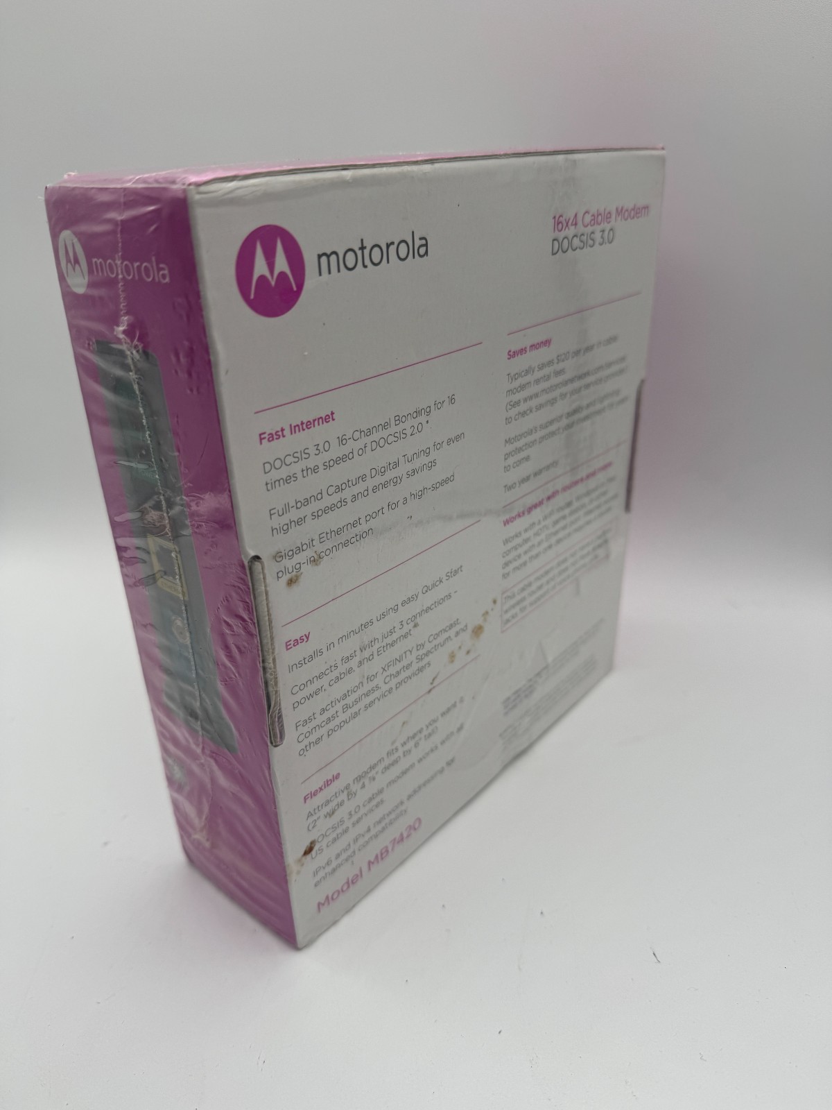Motorola MB7420 16×4 High Speed ​​Cable Modem 686 Mbps NEW SEALED