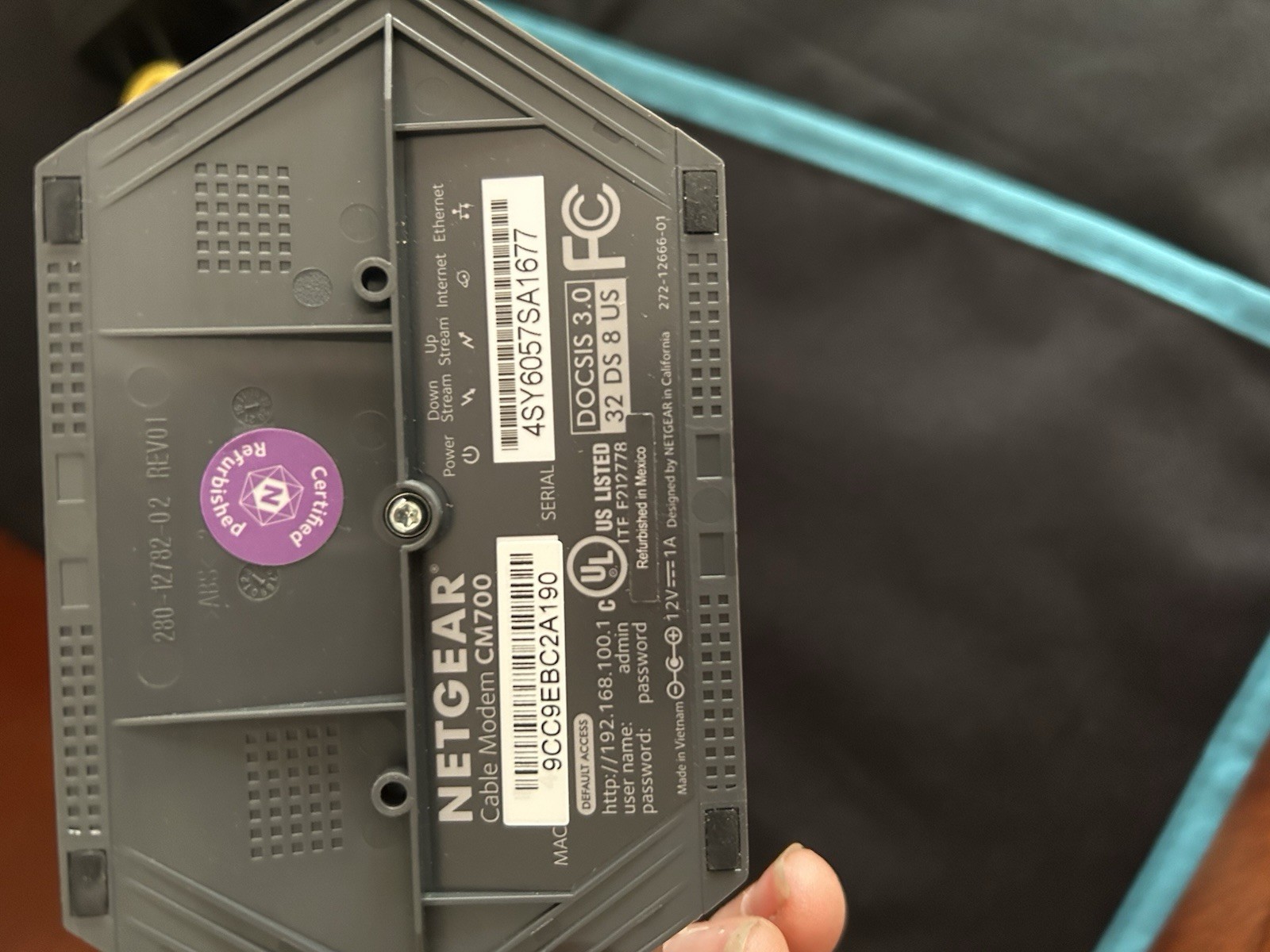 NETGEAR CM700-100NAS High Speed Cable Modem Compatible With Any Service