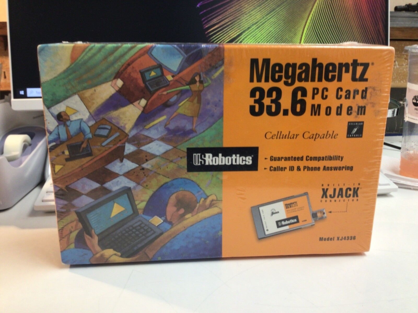 U.S. ROBOTICS 33.6 MEGAHERTZ PC CARD MODEM WITH JACK NEW IN BOX SEALED