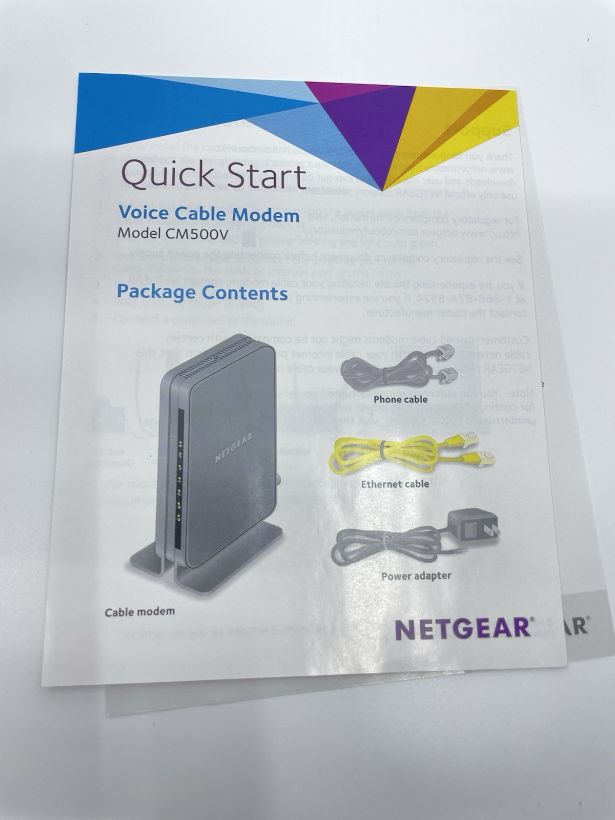 NETGEAR CM500V Cable Modem for Internet & Voice Xfinity 680mbps Open Box