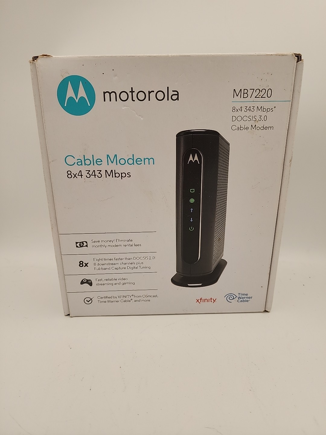 MOTOROLA CABLE MODEM 8X4 343 Mbps MB7220 DOCSIS 3.0