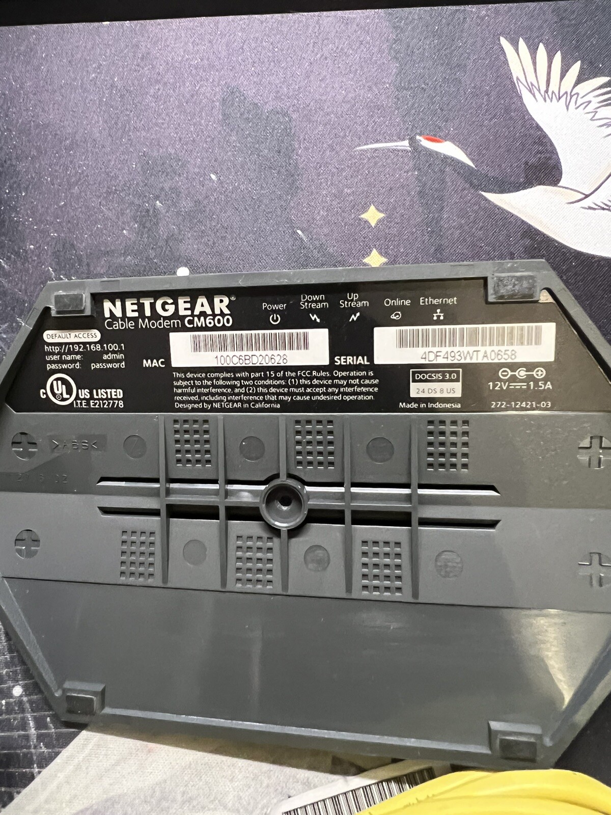 NETGEAR CM600 Cable Modem