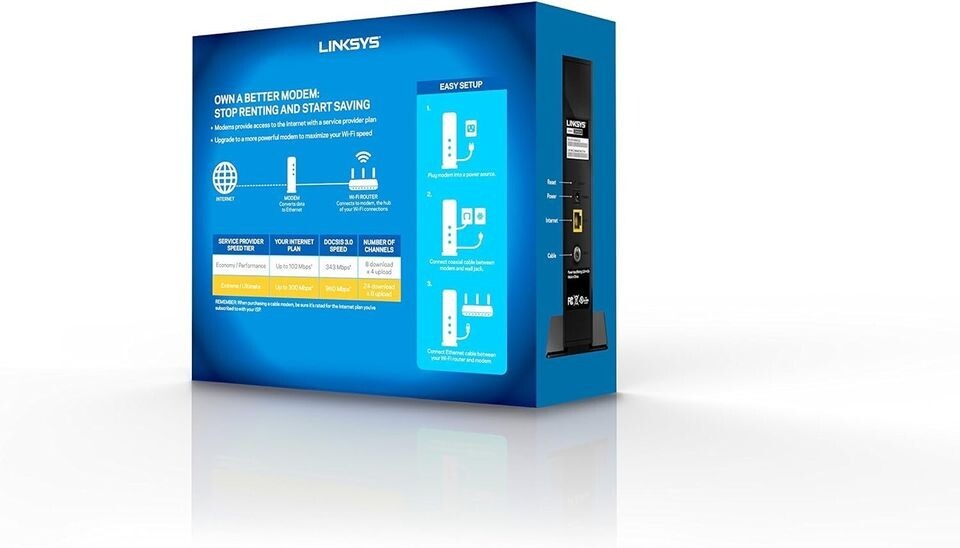 Linksys CM3024 High Speed DOCSIS 3.0 24×8 Cable Modem