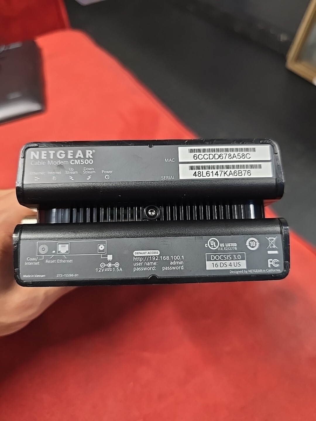 NETGEAR CM500 (CM500100NAS) 680 Mbps – Black