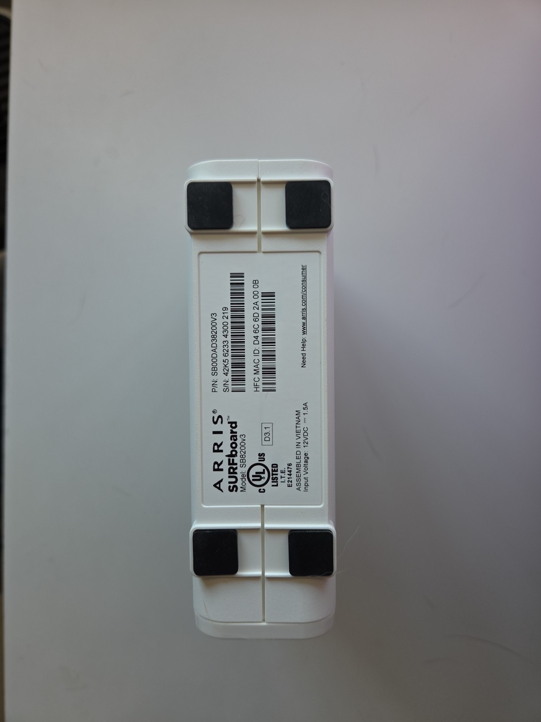 ARRIS SURFboard SB8200v3