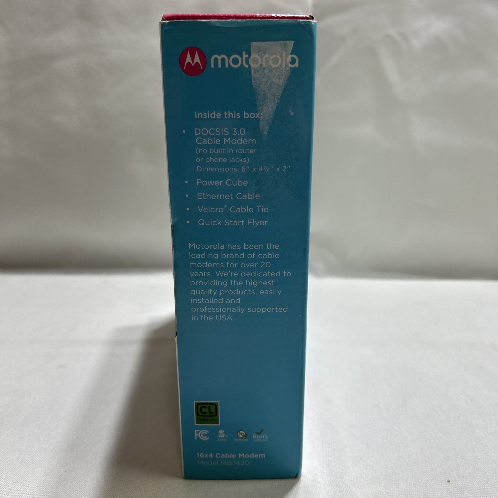 The Motorola MB7420 DOCSIS 3.0 cable modem