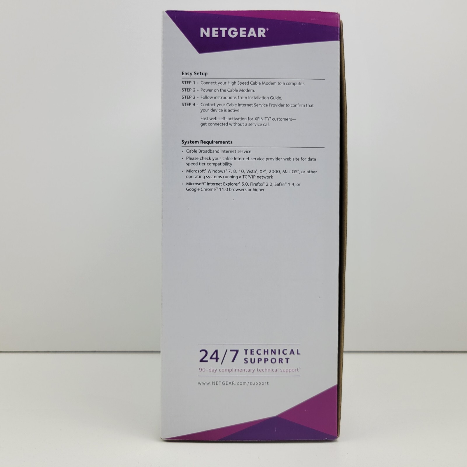 Netgear CM700 Cable Modem High Speed Internet Access DOCSIS 3.0