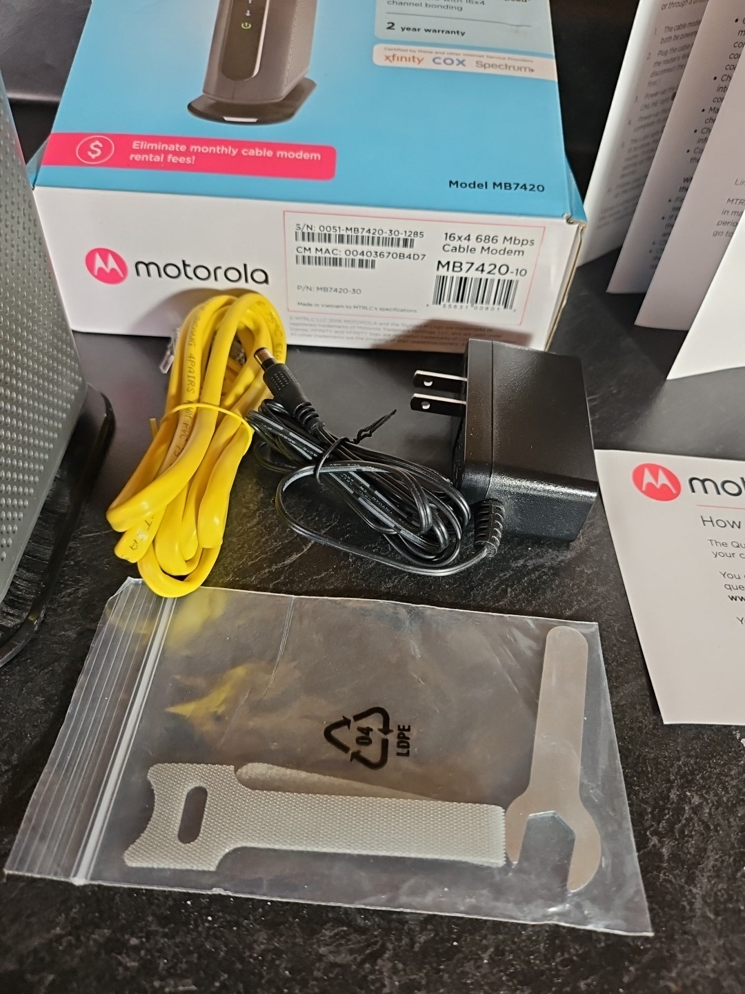 Motorola 16×4 Cable Modem 686 Mbps MB7420-10