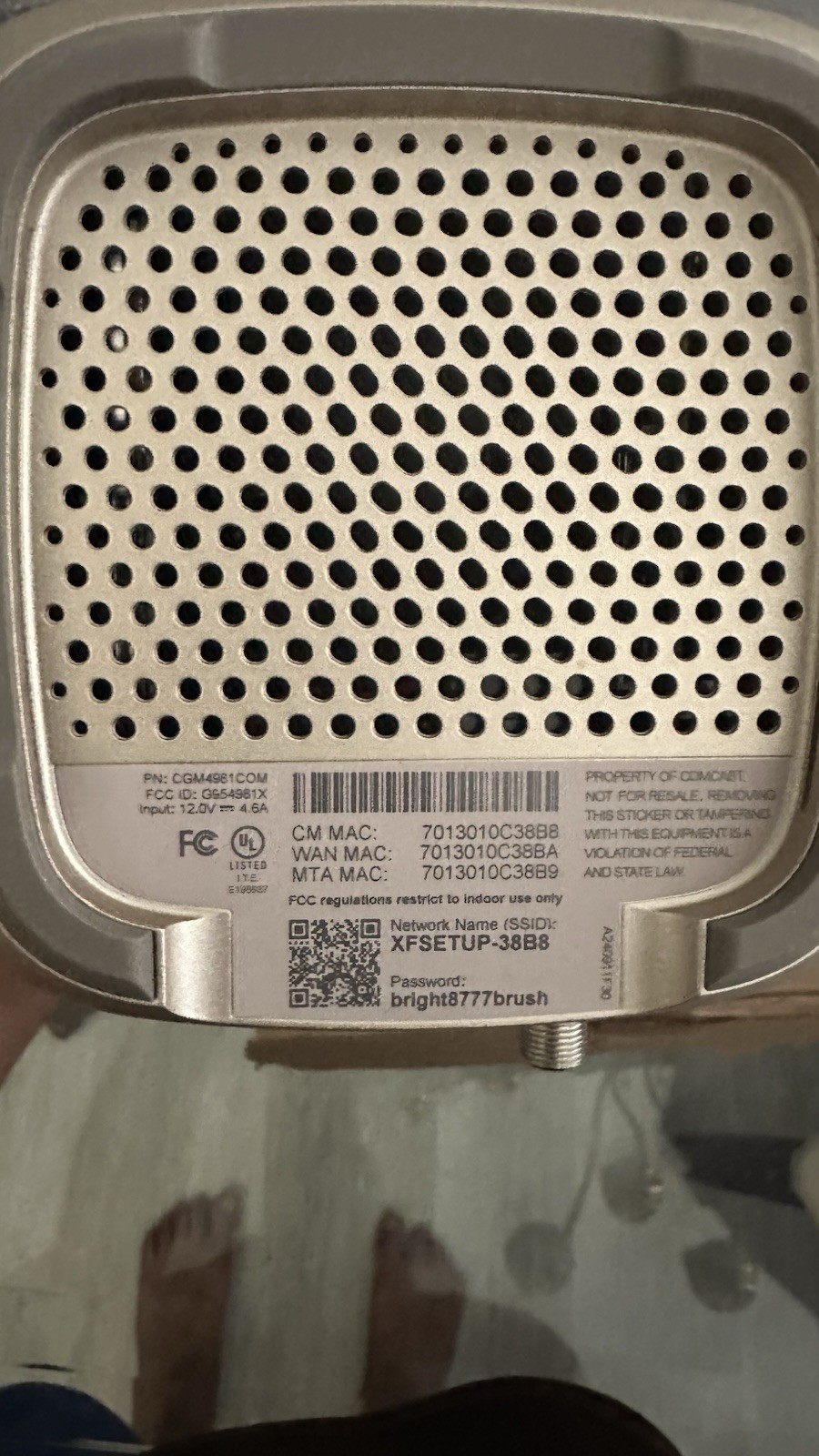 Comcast Xfinity XB7-S Modem