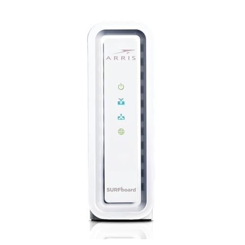 High-Speed DOCSIS 3.0 Cable Modem 32×8, 1 Gbps Port, 800 Mbps Max Speed, Renewed