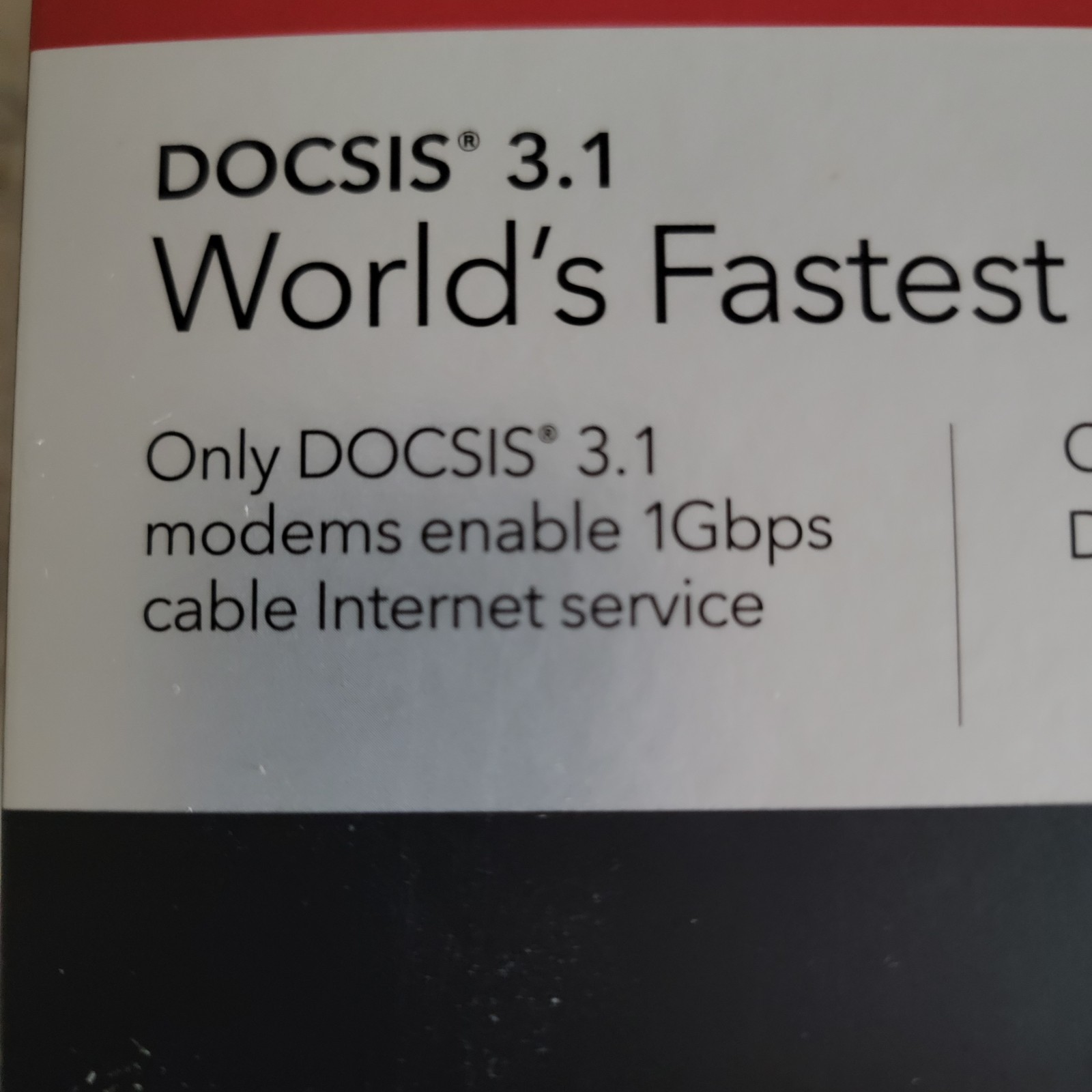 NETGEAR CM1000 DOCSIS 3.1 Cable Modem 1 Gbps Gigabit Ethernet CM1000-100NAS