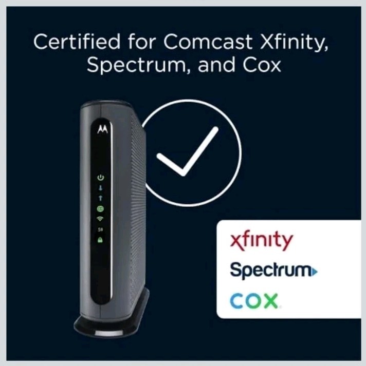 Motorola MG7550 16×4 Cable Modem Plus AC1900 Dual Band WiFi Gigabit Router with