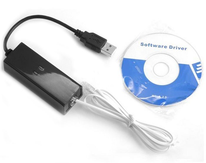 External Dial Up Voice Fax Data Modem USB 56K Fits V.90 V.92 Win7 32/64 Bit XP
