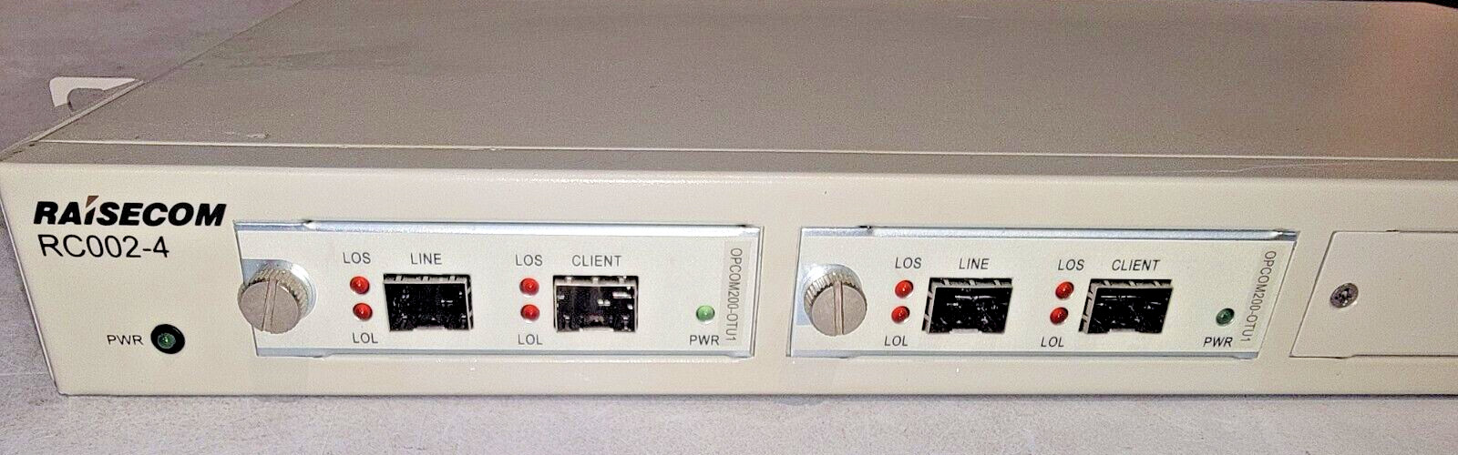 RAISECOM, RC002-4DC-01, INTELLIGENT ETHERNET DEMARCATION DEVICE 4-SLOT UNUSED