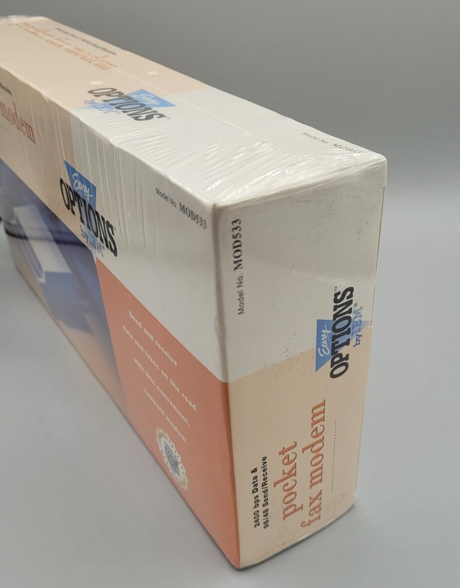 Vintage IBM Easy Options Pocket Fax Modem 2400 bps Data MOD533 NEW SEALED