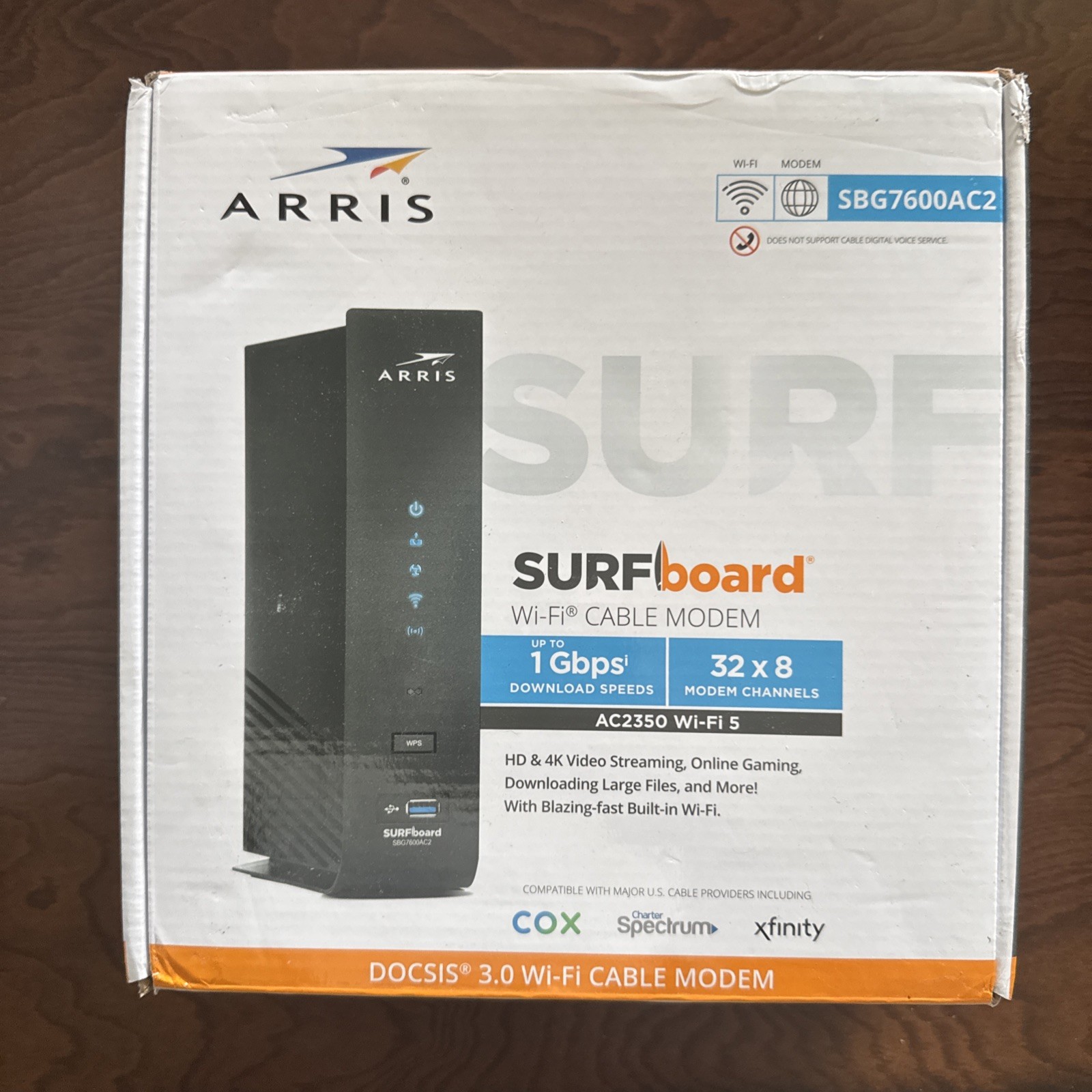 ARRIS SURFboard SBG7600AC2 Wi Fi Cable Modem Router High Speed Internet Conne…